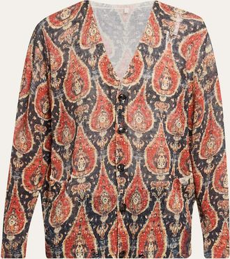 R13 Printed Boyfriend Cardigan