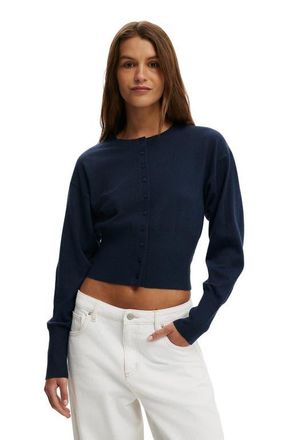 Cotton On Womens Sara Button Cardigan in Collegiate Navy at Nordstrom, Size Xx-Small