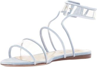 Valentino Womens Velvet Strappy Sandal (Authentic Pre-Loved)