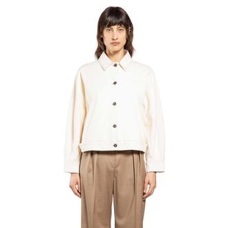 Max Mara Overshirt in Jersey-Effect Denim