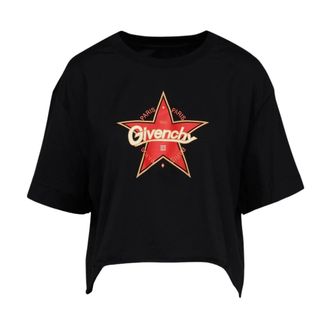 Givenchy Cropped T-shirt voor heren - Dames - Tops - Zwart - Maat: S Katoen