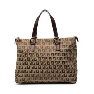 Fendi Pre-owned Tote Bags, female, Brown, Size: ONE SIZE Pre-owned Patterned Fabric Tote