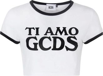 GCDS Mujer, Camisetas, Blanco, Talla: 2XS