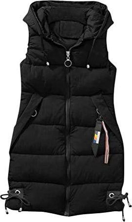 Veste Gilet Chaud Noir Femme Onsoyours Femme Longue Doudoune Sans