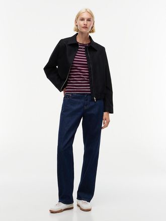 Tommy Hilfiger Womens Tommy Jeans Mid-Rise Straight Jean - Denim Dark - 27W x LongL