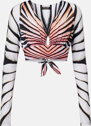 Roberto Cavalli Printed crop top