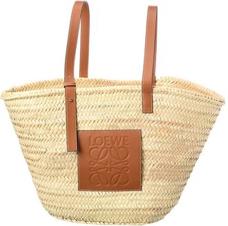 Loewe Raffia & Leather Tote