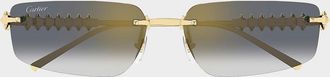 Cartier Clash De Cartier 58MM Rectangular Sunglasses