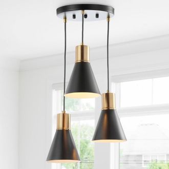 Jonathan Y Designs Apollo 15 3-Light Metal Cluster LED Pendant