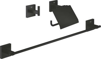 GROHE Conjunto De Accesorios De Ba&ntilde;o Negro Mate 3 En 1