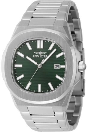 Invicta Speedway 48323 Heren Horloge - Quartz Uurwerk - Roestvrij Staal met groene Wijzerplaat - 41mm