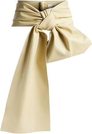 Chlo&eacute; Bow Leather Belt in Almond Yellow at Nordstrom, Size Medium