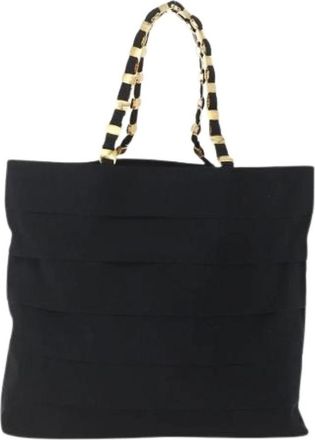 Ferragamo Pre-owned Canvas Tote - Dames - Vintage Shopper - Zwart - ONE Size - Vintage