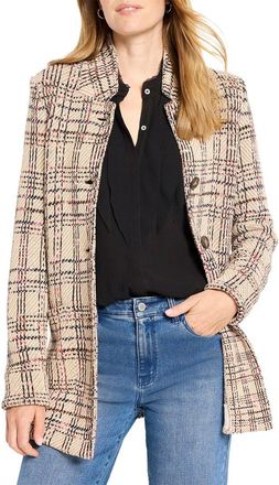 Nic+Zoe NIC+ZOE Stitchy Plaid Knit Blazer