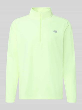 New Balance Regular Fit Sweatshirt mit Troyer-Kragen in Neon Gelb, Gr&ouml;&szlig;e XXL
