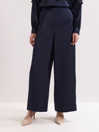 Phase Eight Beccy Satin Trouser in Navy at Nordstrom, Size 14