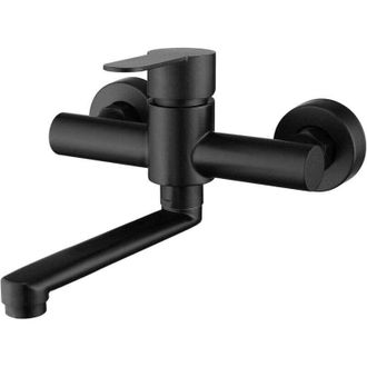 Elle Grifo Monomando De Cocina Mural De Acero Inoxidable 304 - Ca&ntilde;o Giratorio 360&deg; - Aireador Abs Integrado Para Un Ahorro De Agua Del 30 %