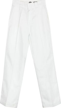 Dickies Broeken, Dames, Wit, W28, Katoen, Witte Cropped Werkbroek Klassiek Katoen