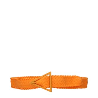 Bottega Veneta Herrens G&uuml;rtel Orange/Mandarinengummi