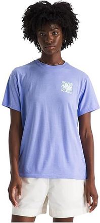 The North Face Tri-Blend Vibey Sun Short Sleeve T-Shirts Womens Clothing Periwinkle Glow White Heather : 2XL, Cotton/Polyester/Tencel