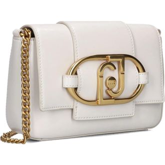Liu Jo Tassen, Dames, Beige, ONE Size, Leer, Foldover Crossbody Tas
