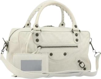 Balenciaga Pre-owned Vintage Hand Bag - Dames - Vintage Handtas - Wit - ONE Size - Leer - Vintage