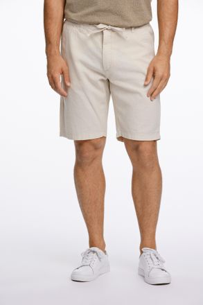 Lindbergh Chinoshorts LINDBERGH, Herren, Gr. XXL, N-Gr, beige (lt sand), Web, Obermaterial: 55% Leinen, 45% Baumwolle, relaxed fit knielang, Hosen Chinoshorts, 
