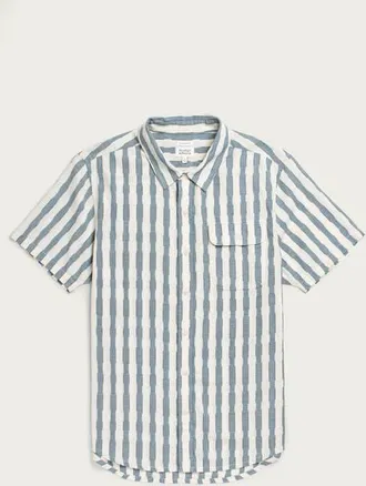 Bridge & Burn Marten Shirt in Beach Stripe at Nordstrom, Size Xx-Large