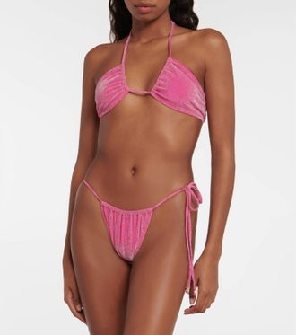 Bananhot Chili Bikini Bottoms In Pink Shimmer