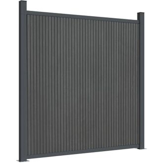 vidaXL vidaXL Pannello di Recinzione Grigio 180x186 cm in WPC