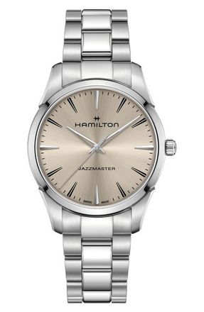 Hamilton Jazzmaster Bracelet Watch, 40mm in Beige at Nordstrom