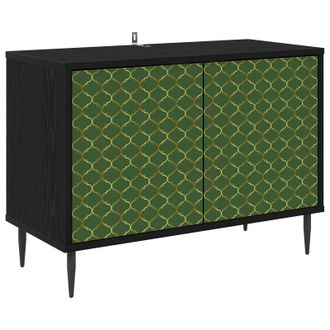 vidaXL Mueble De Tv Geleen 69 X 33 X 50,5 Cm Roble Negro Vidaxl