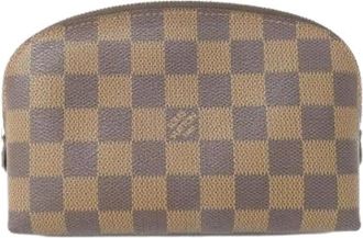 Louis Vuitton Pre-owned Clutches, female, Brown, Size: ONE SIZE Pre-owned Pochette Cosmetic Damier Pouch