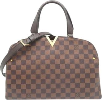 Louis Vuitton Pre-owned Handbags, female, Brown, Size: ONE SIZE Pre-owned Kensington Bowling Handbag