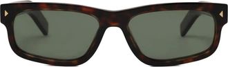Prada rectangle-frame sunglasses - Brown