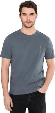 AllSaints Brace Short Sleeve Crew Mens Clothing Parma Blue : 2XL, Polyester/Cotton