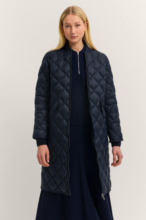 Bugatti Damen Parka met ruitvormig stiksel en collegekraag