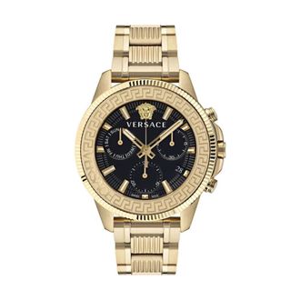 Versace Accessoires, Heren, Geel, ONE Size, Greca Action Chronograph Horloge
