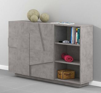 Dmora Muebles De Entrada Dmart&iacute;, Recibidor Multifunci&oacute;n Moderno, Mueble Multiusos Para Recibidor, 100% Made In Italy, Cm 121x38h86, Pizarra - Dmora