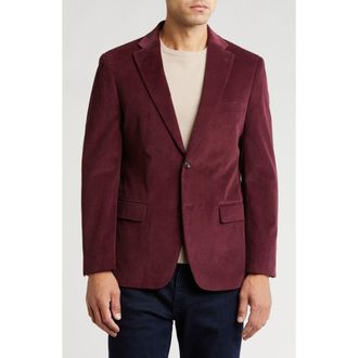 Tommy Hilfiger Cotton Corduroy Blazer in Burgundy at Nordstrom Rack, Size 40Regular