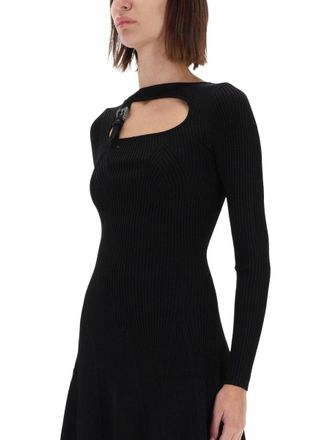 Versace Jeans Couture Baroque Buckle Dress - Black