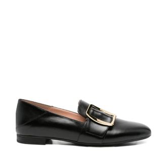 Bally Black Leather Slip-On Sandals