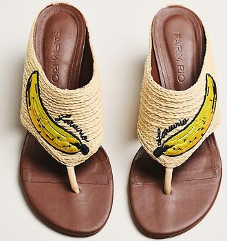 Farm Rio Raffia Icon Slip-On Kitten Heels
