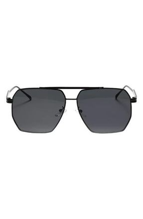Fifth and Ninth Goldie 60mm Polarized Aviator Sunglasses in Black/Black at Nordstrom