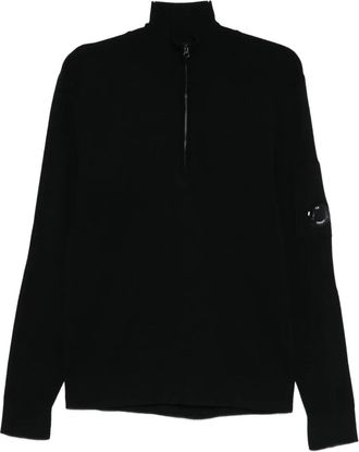 C.P. Company Maglione con zip - Nero