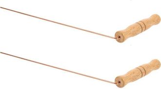 OEM Juego De 2 Varillas De Radiestesia Ligeras Y Fiables, Fabricadas En Cobre Puro, Madera Y Lat&oacute;n, Para La Caza De Fantasmas Y La Prospecci&oacute;n