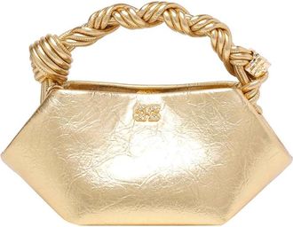 Ganni Gold Mini Bou Handbag