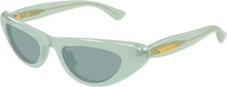 Bottega Veneta Bv 1450S 003 Zonnebrillen - Dames - Zonnebrillen - Groen - 51 MM - Nylon - Accessoires