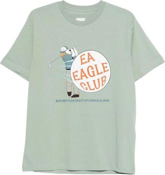 Emporio Armani Eagle Club T-Shirt - Heren - T-shirts - Groen - M - Katoen - Tops