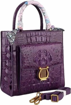 Generic tote handbag for women Genuine Alligator Skin Women Small Totes Bag Cross Shoulder Bag Authentic Real Crocodile Leather Lady Mini Purse Handbag